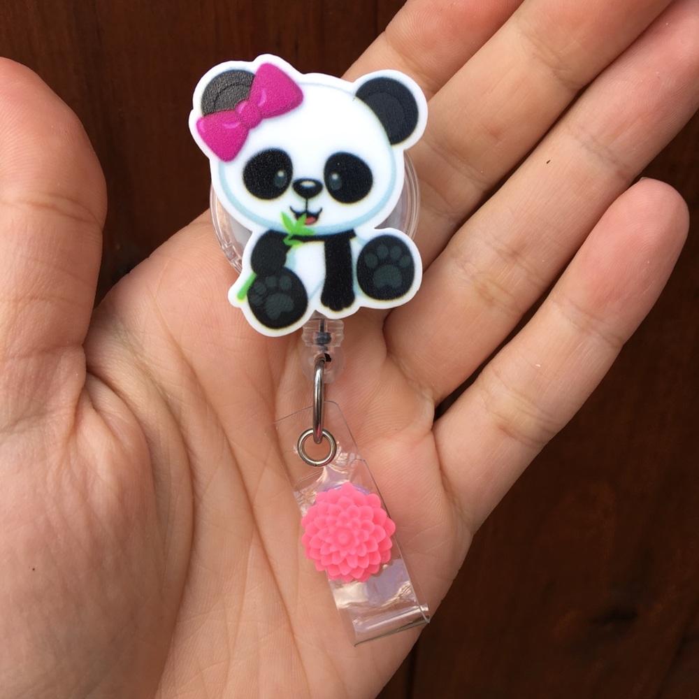 Cute Panda Badge Holder